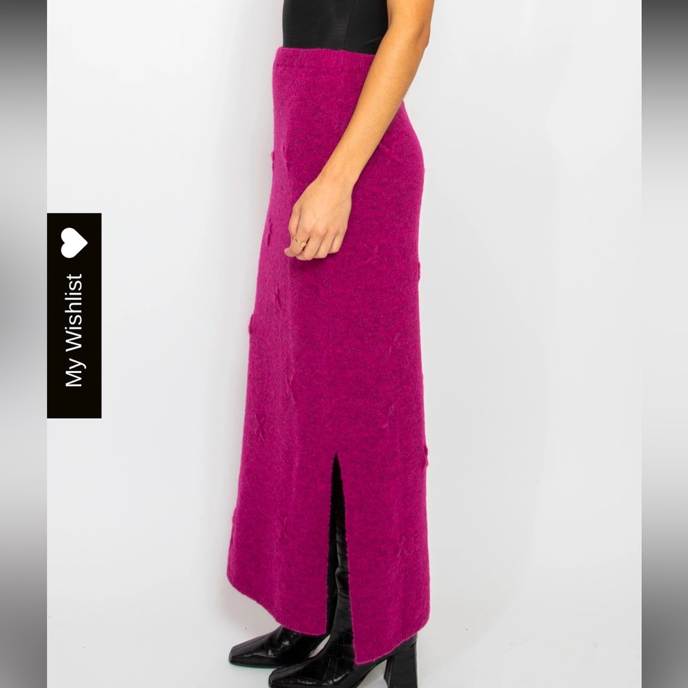 Tach Escarlata maxi skirt Small purple alpaca blend